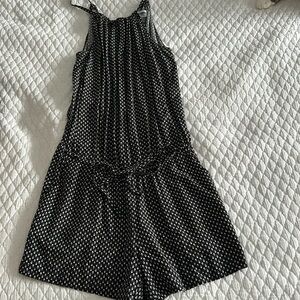 Floral High Neck Romper